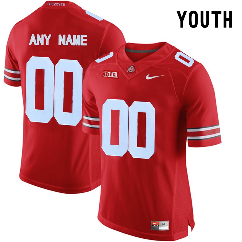 Youth Ohio State Buckeyes Red College Limited Football Customized Jersey